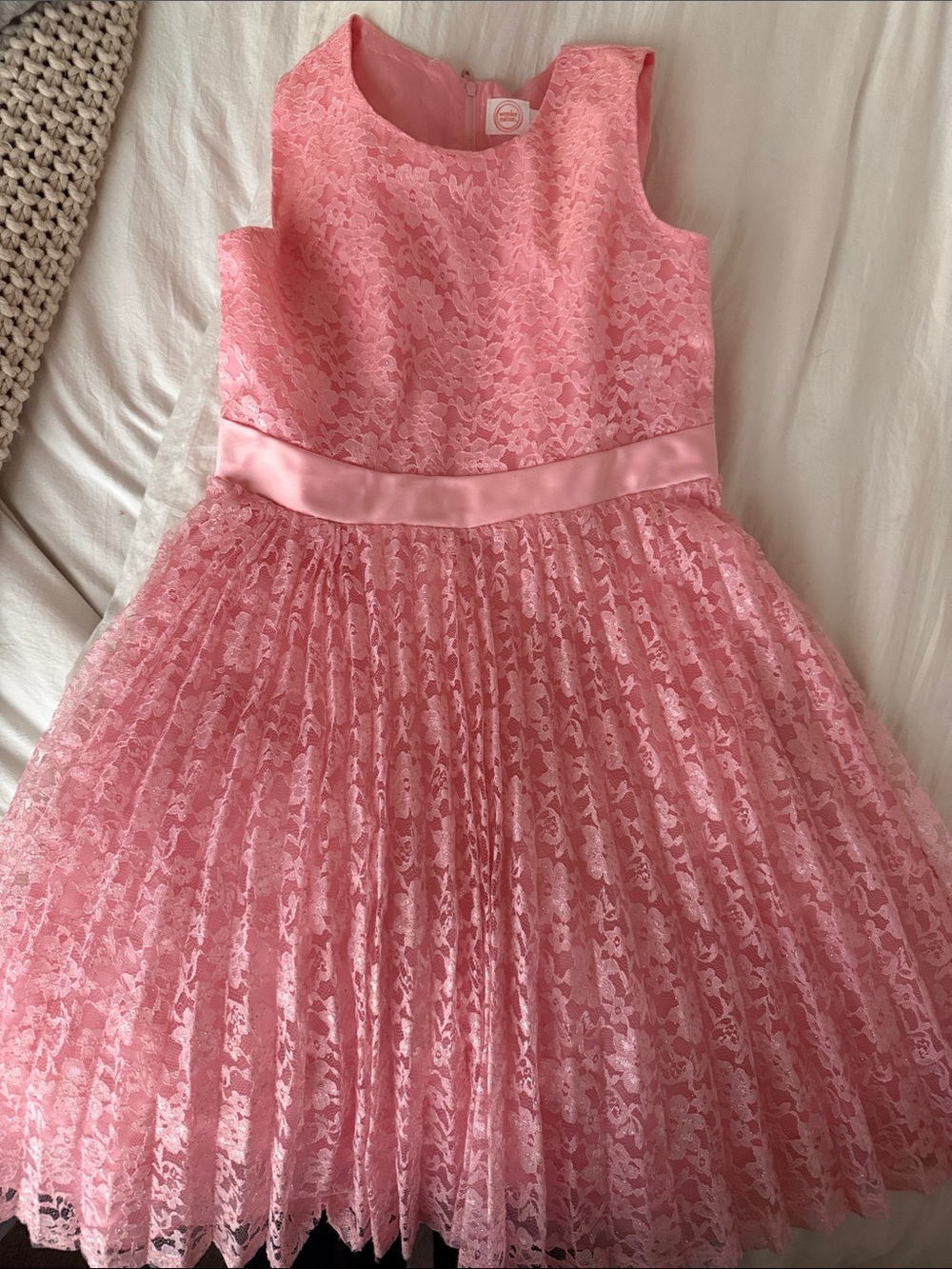 Classic Pink Lace Party Dress for Girls size 10